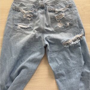 Distressed Light Blue Jeans